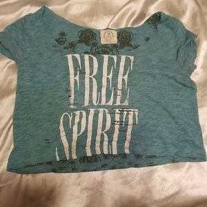 FREE SPIRIT Burnout Crop Top
